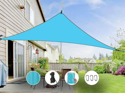 Landscape Rain Shelter, Rainproof, Avtomobil yan çətirləri - sky-blue-with-3-carabiners-333m