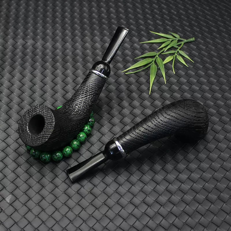 新款男士橡木手工加圈烟斗手工过滤耐热烟具纹理实木轻便式烟斗