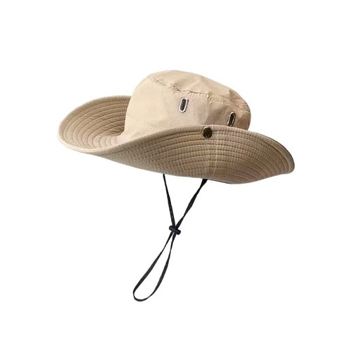 Hiking cap Western cowboy hat fisherman hat women's sun protection outdoor 2024 new summer sunshade hat men's windproof travel hat