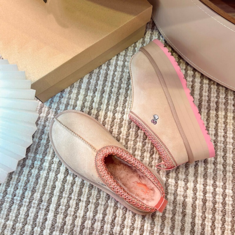 2025 Sangpo Village Thick Ethnic Style Half Slippers for Outer Wear Winter Fleece-Lined Warm Women's Cotton Shoes Fur Integrated Snow Boots