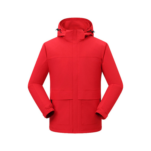 Outdoor Leisure Windproof and Warm Silver Fox Fleece Thick Down Jacket Custom Advertisement Shirt for Men and Women Hiking Suit Workwear