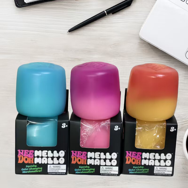 Popular Light-Changing Realistic Marshmallow Slow-Rebound Squeeze Toy Stress Relief Creative Food-Themed Squeeze Toy Wholesale