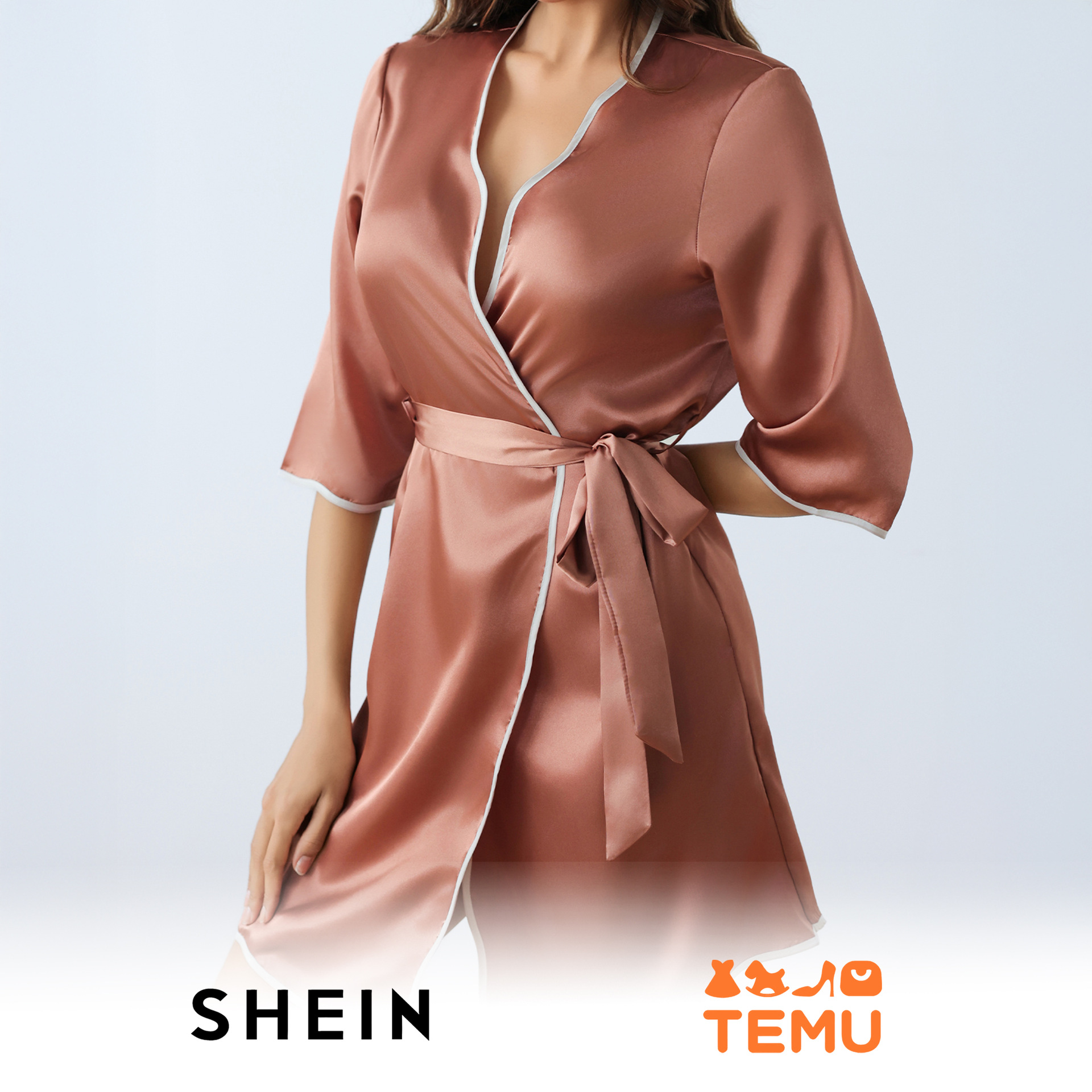 Europa y Estados Unidos transfronterizos, ropa de seda de hielo, ropa de baño de primavera y verano delgada, ropa de baño con bordes de contraste SH2325