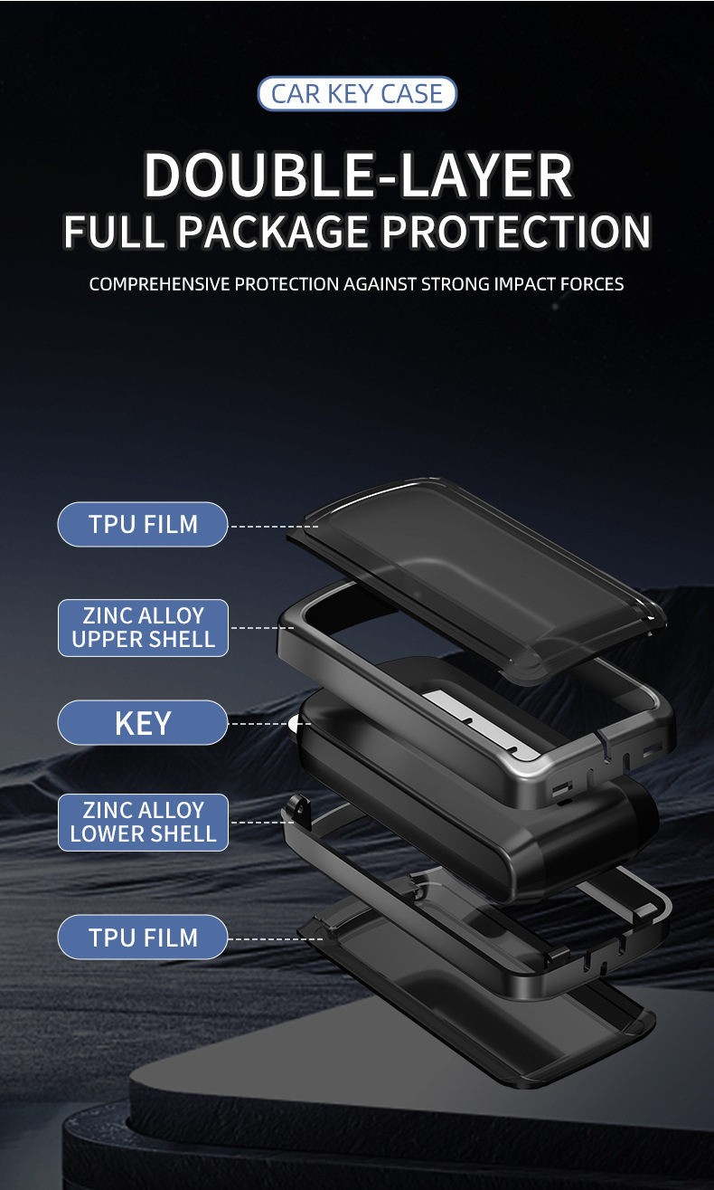 Suitable for Gac Mitsubishi Key Cover, Outlander 2023 Model, Full Coverage Classic Keychain for Eclipse Cross, Lancer Ex