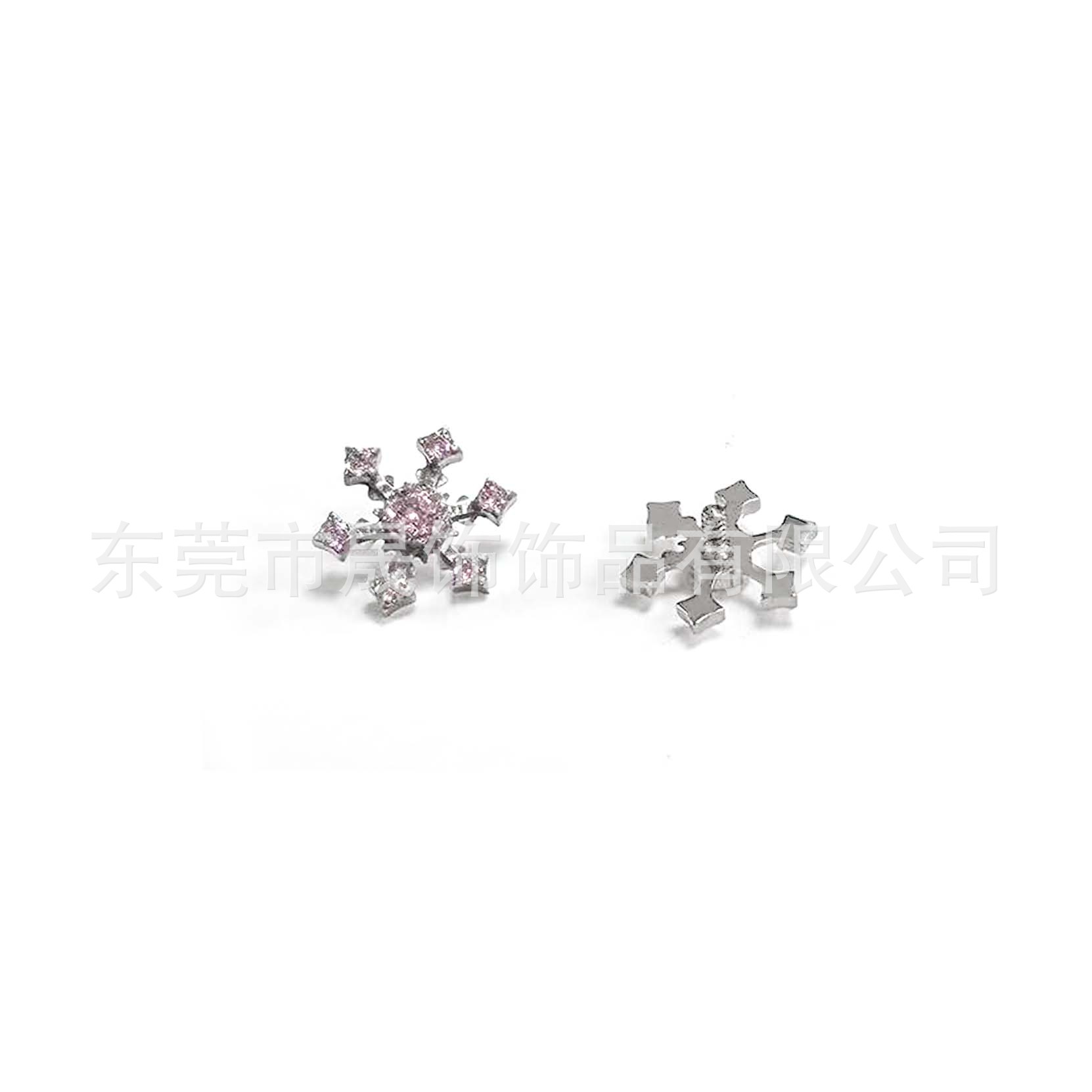 F136 Titanium 雪 Flower Studded 5A Cubic Zirconia Ear Stud Labret Stud G23 Implant Grade Titanium 人体 Piercing Jewelry Helix Cartilage Stud