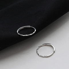 波浪戒指女簡約氣質設計感開口素戒時尚個性輕奢指環食指戒鍍925