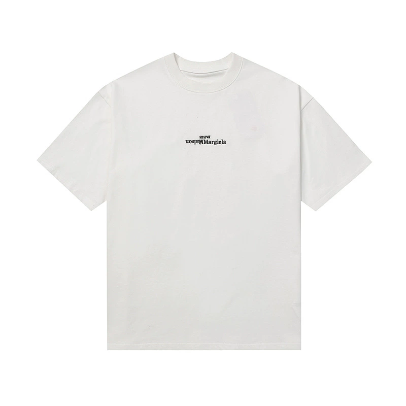 Maison Margiela 24SS коллекция MM6 цифровой узор круглый вырез мужской и женский модный бренд укороченный рукав футболка серия