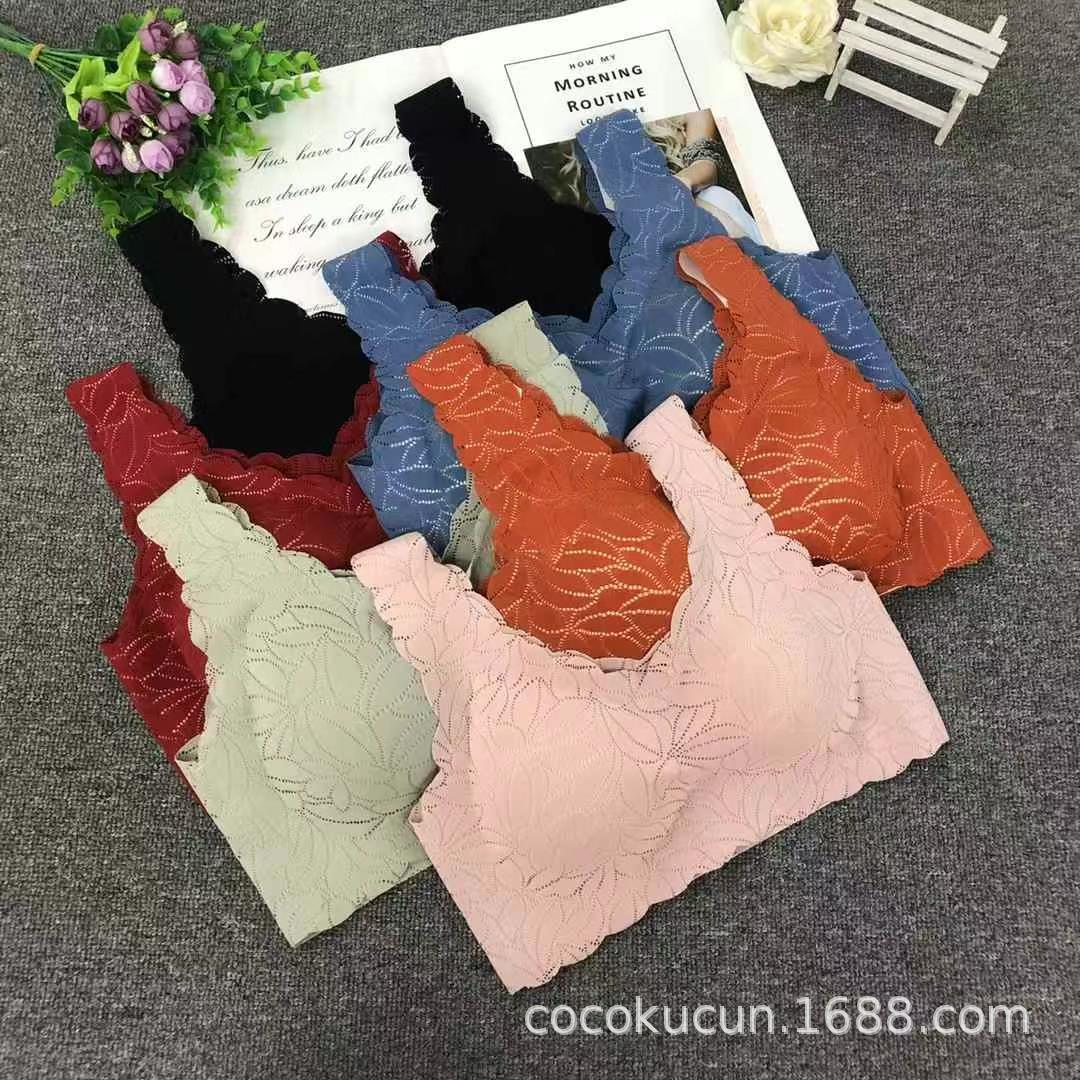 Nuevo encaje sin costuras hermosa espalda envuelta pecho sin anillo de acero ropa interior chaleco de cintura ropa interior sexy para mujeres