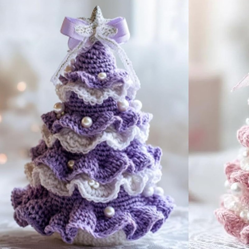 跨境新品 Crochet Christmas Tree Kit DIY钩针圣诞树套件DIY|undefined
