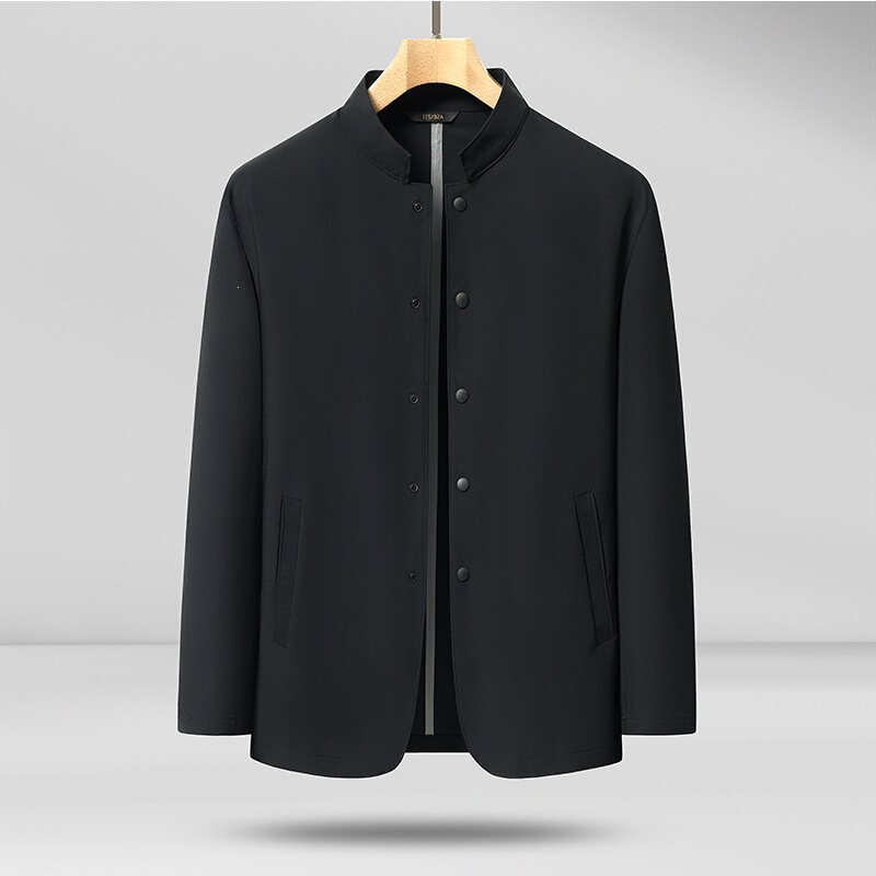 2026 Spring/Summer Lightweight Sun-Protective Stand-Collar Jacket, Zhongshan Style, Breathable and Cool, for Middle-Aged Executives and Weddings, Chinese Style 2026 Spring/Summer Lightweight Sun-Protective Stand-Collar Jacket, Zhongshan Style, Breathable and Cool, for Middle-Aged Executives and Weddings, Chinese Style