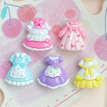 公主裙洛丽塔连衣裙树脂配件仿真衣服发夹手机壳钥匙扣手工材料品