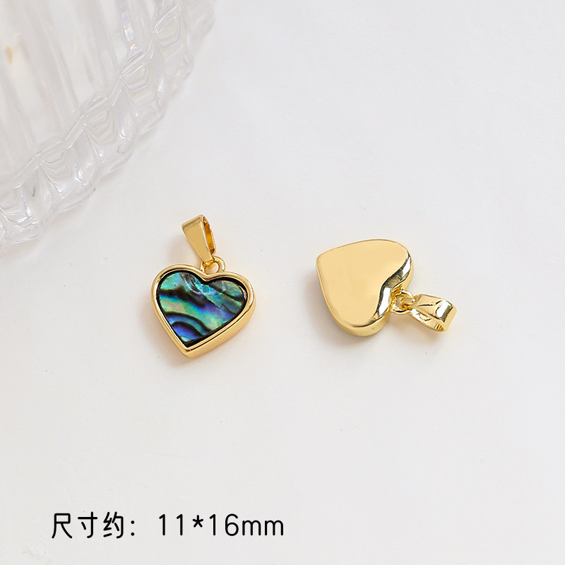Heart Shape, Flower Pattern 1 Piece 14 * 22mm Copper Heart Shape Flower Pendant