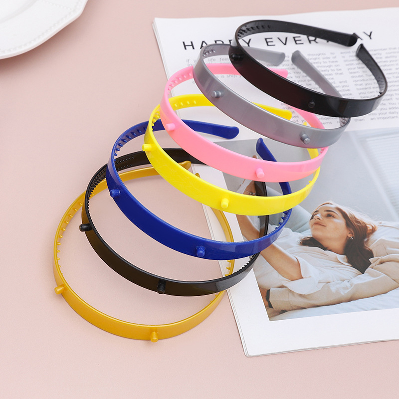 1.5CM糖果色塑料发箍平背防滑洗脸头箍单排齿外带角圣诞发卡 配件