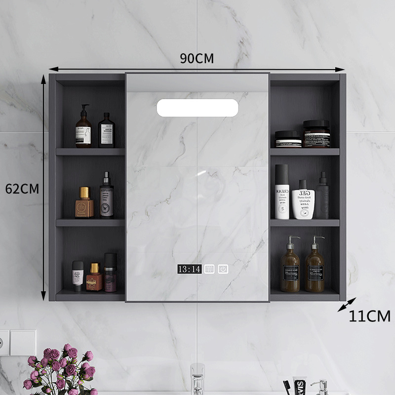 90CM Grey Gabinete de espejo inteligente