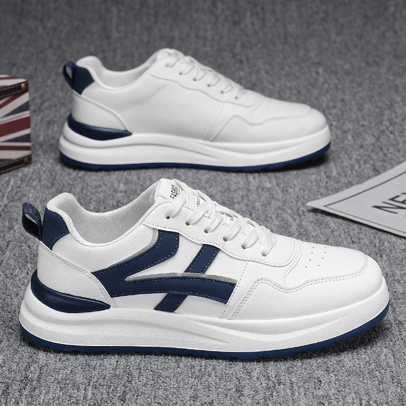 Zapatillas Blancas para Hombre, Modelo 2026, Nuevas y Populares, Transpirables, Deportivas, Casuales, de Cuero, Versátiles, con Suela Suave y Fáciles de Poner