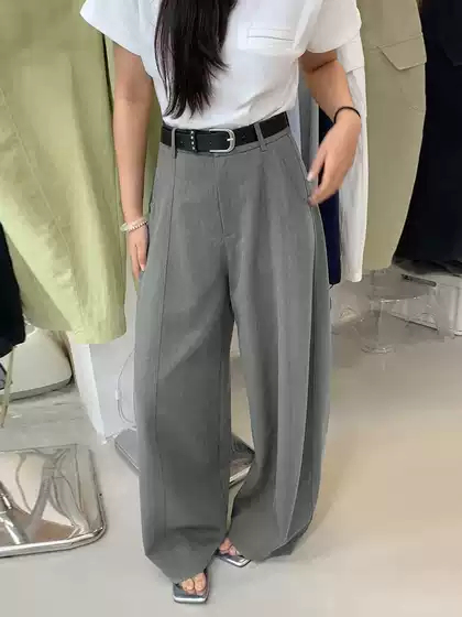 Old Money Style Women's Wide-Leg Trousers 2026 Spring/Summer New Arrival Drapey Loose Slim-Fit Casual Saber-Leg Sickle Pants