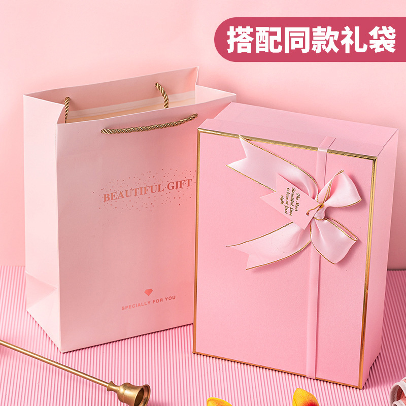 20*18*8cm sin bolsa de regalo ins caja de regalo rosa caja de regalo de lazo caja de regalo de joyería de lápiz labial caja de embalaje de regalo