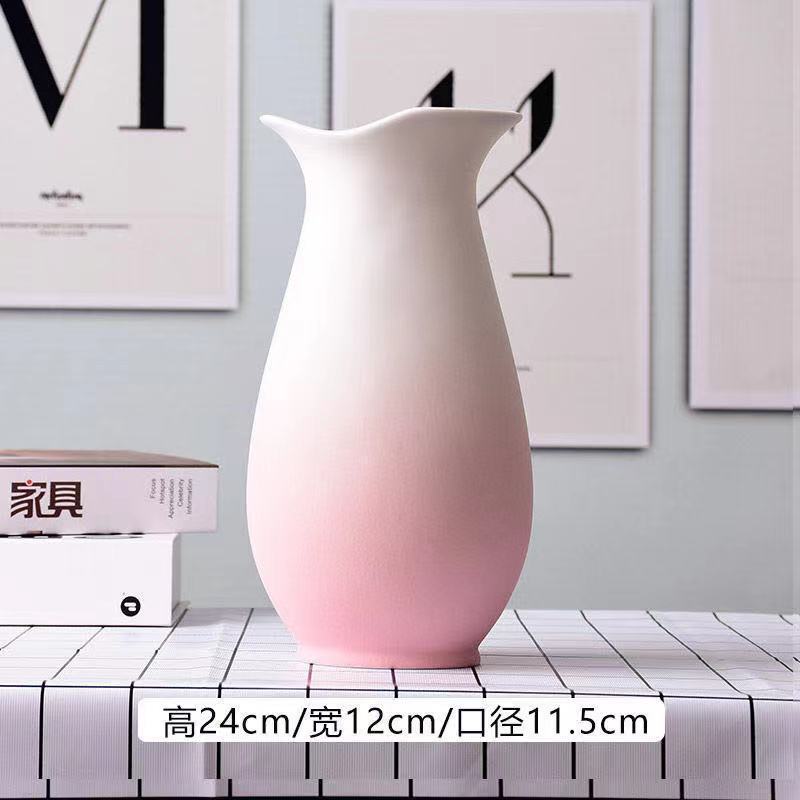 陶磁器の花瓶のカラーの乾いた花の満天の星の創意の水培緑の羅の花瓶の置物の客間の生け花の家庭の装飾品|undefined