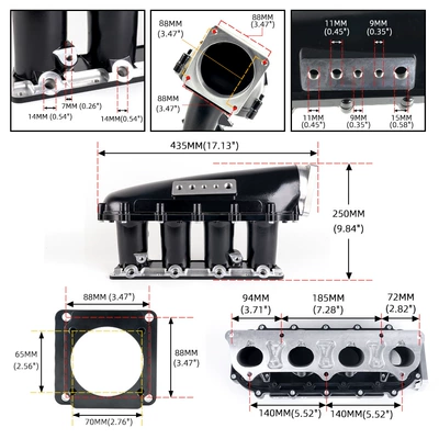 Auto Parts and Accessories, Honda Split Intake