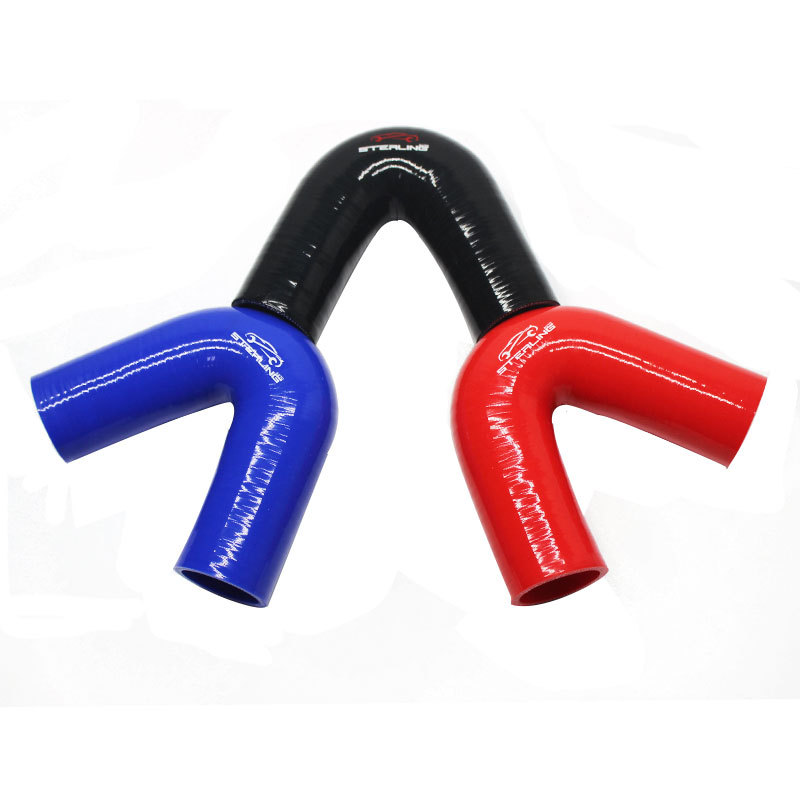 厂家供应 135度汽车硅胶管 夹线耐高温汽车改装硅胶弯头进气管