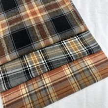 新款英伦风磨毛格子布提花色织布仿毛呢格子秋冬时装衬衫外套面料