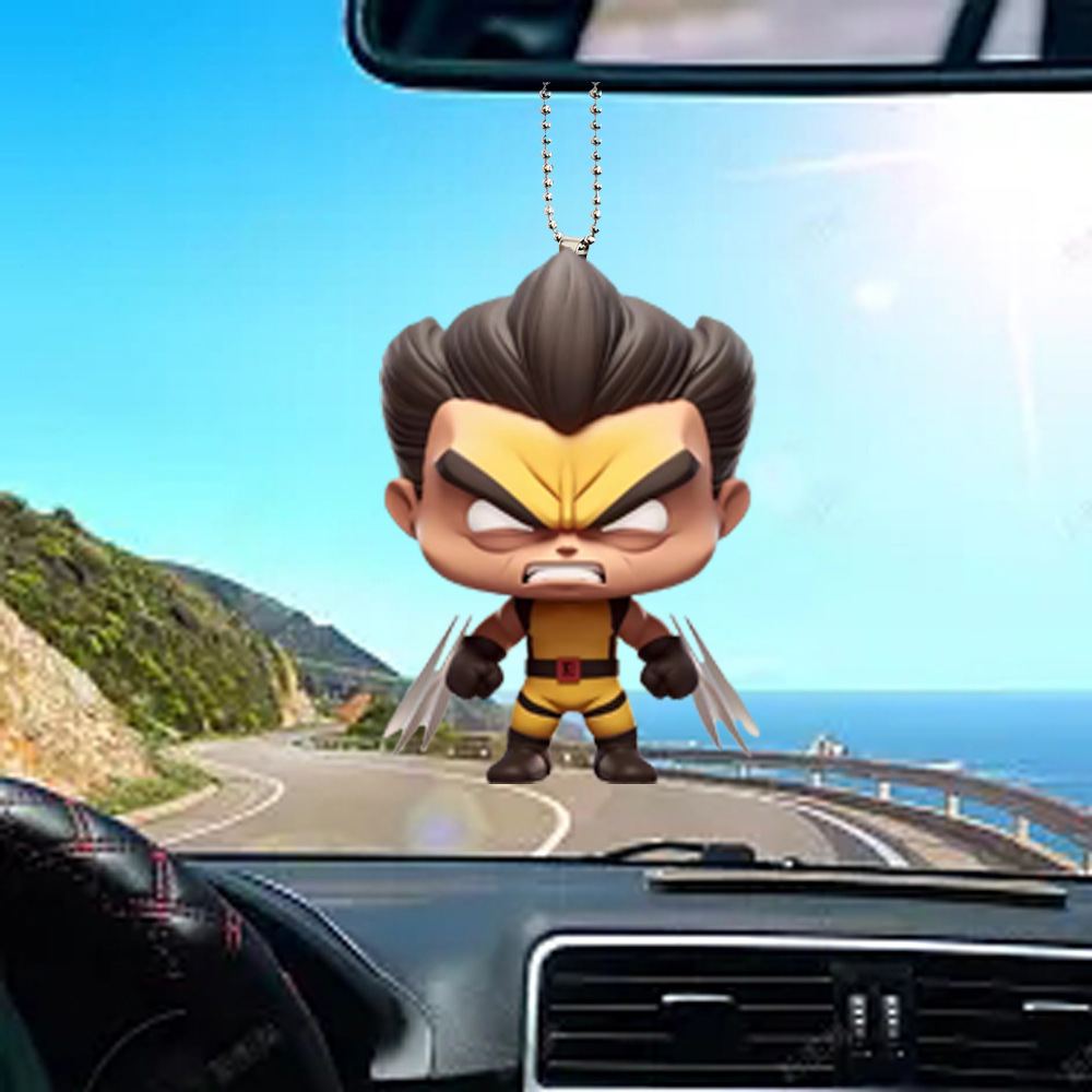 Nueva versión acrílica Q de Marvel Heroes Car Colgante Decoración de escena festiva