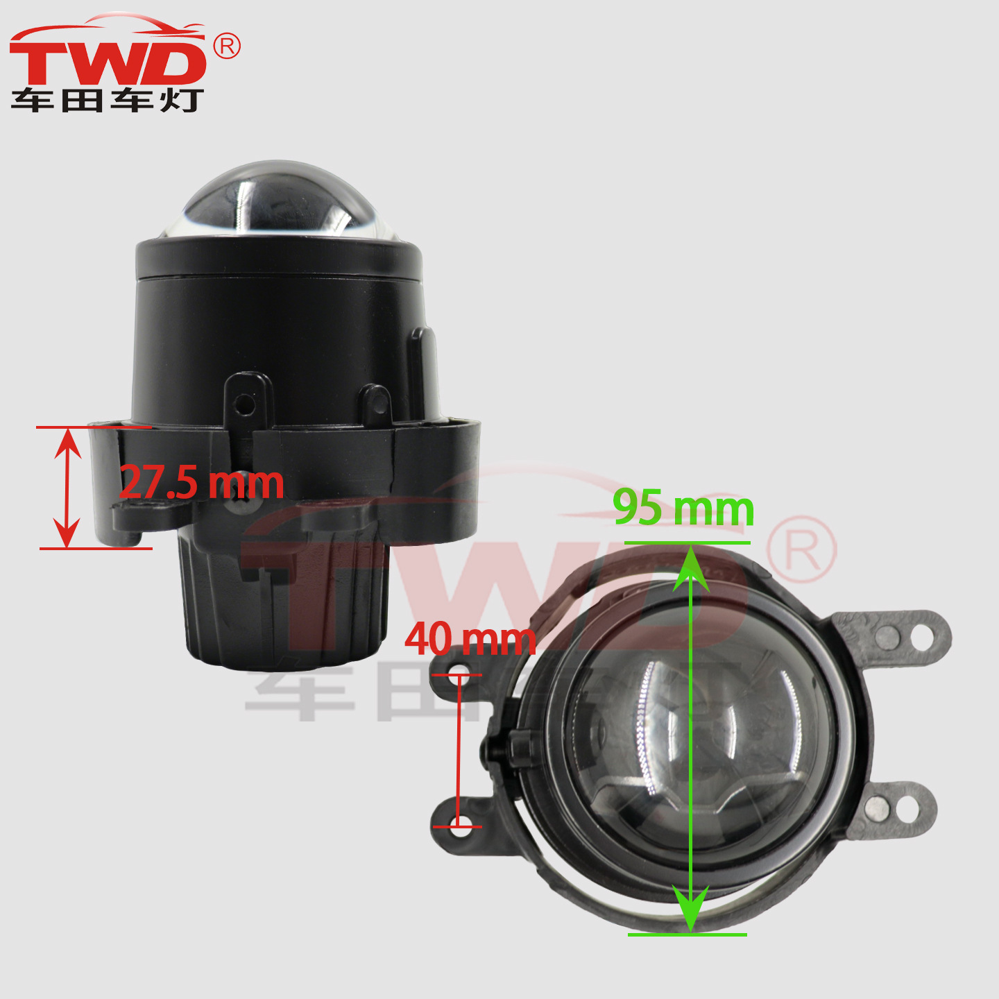 Twd Suitable for Toyota Prius 2010-2013 Fog Light Lens Special Car-Specific Fog Light Bracket 2.5inch