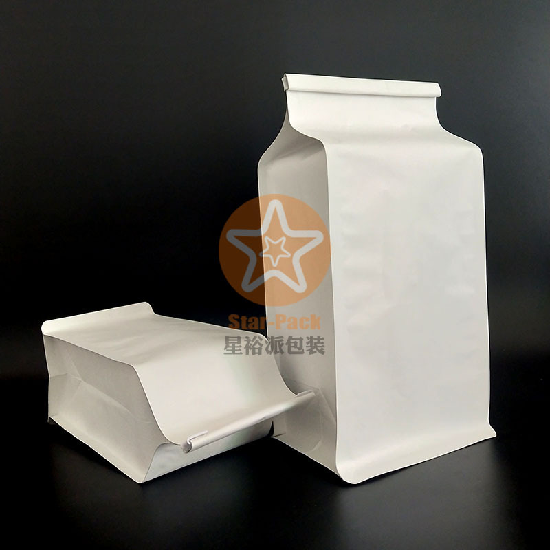 少量通版无印刷1磅咖啡袋 创意设计卷边封口带单向排气阀牛皮纸袋