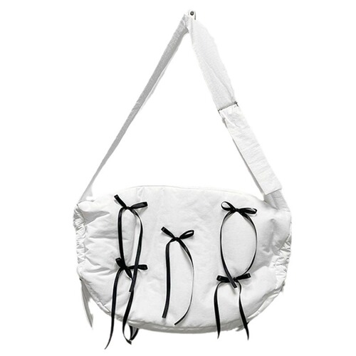 Korean new style large capacity dumpling pocket versatile casual bow strap crossbody down jacket bag