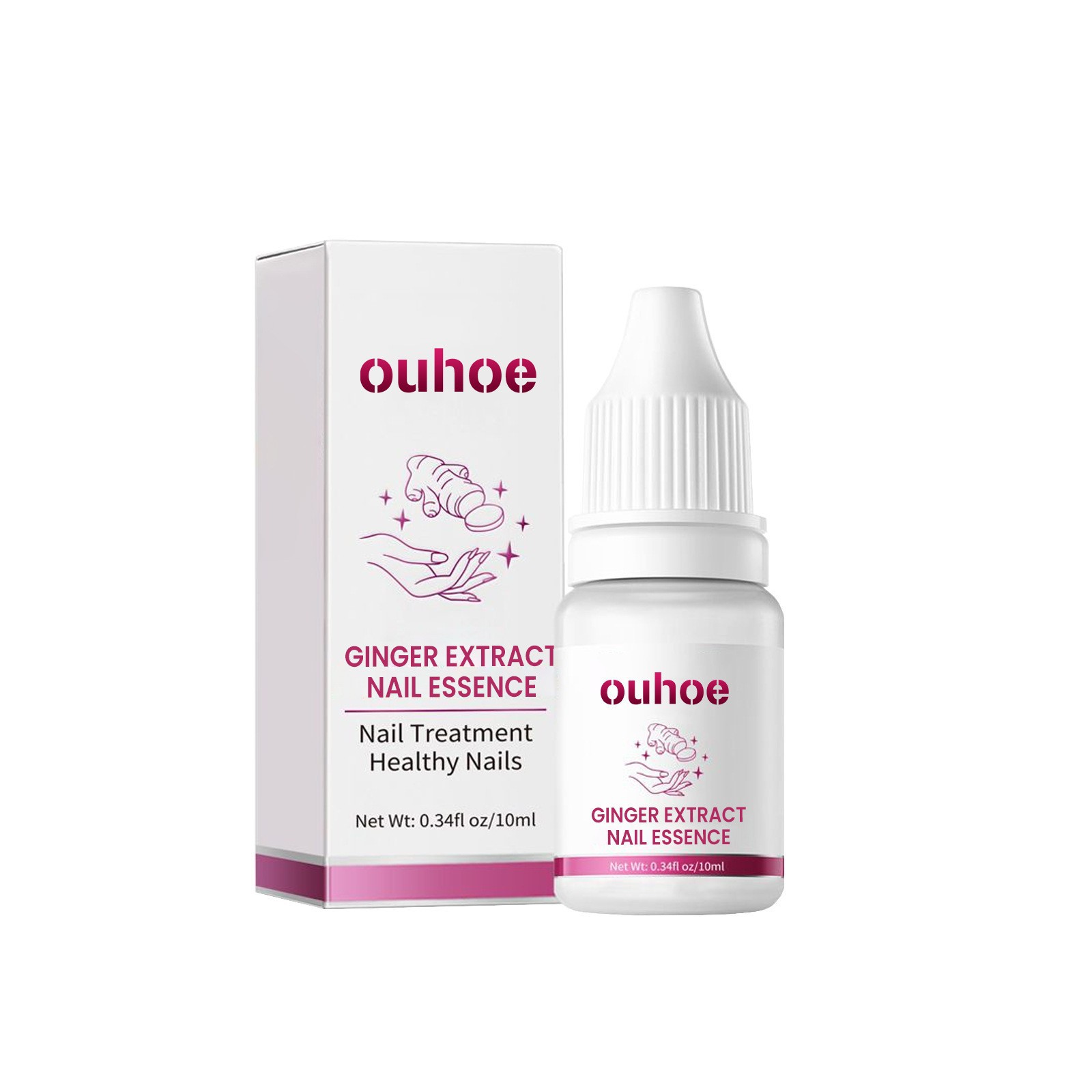 Ouhoe Ginger Nail Care Essence Moisturizing and Exfoliating Nail Care Essence for Treating Gray Nails