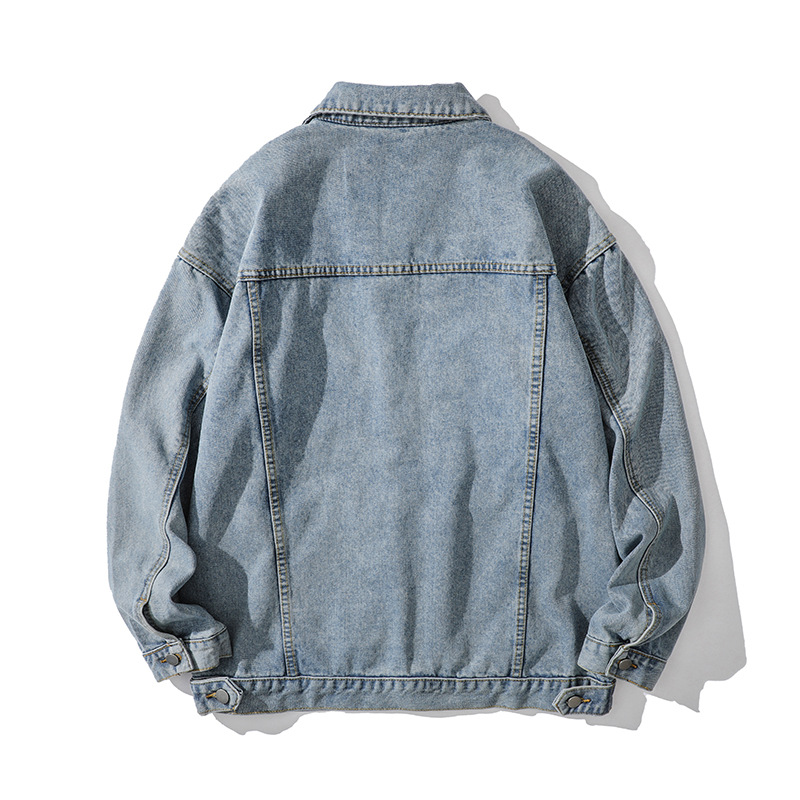 2025 New Workwear Spring And Autumn American Loose Denim Couple Lapel Jacket Men's Clothing_mkmklike.com