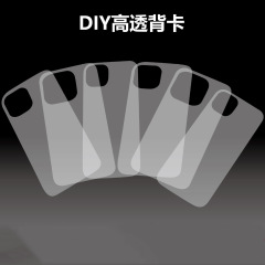 Apple iPhone17 Pro用スマホケース 透明背面カードホルダー 16 Pro Max/15/14/13/12対応 透明カードステッカー