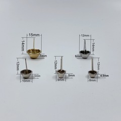 Factory wholesale metal water bucket foot nails, diameter 8-15mm fork nails, cross-border luggage cylindrical two foot nails 