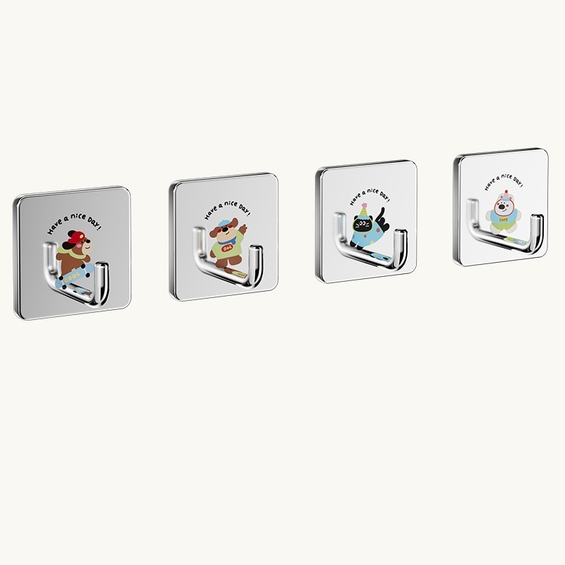 クロスボーダードーパミンカラーフック、粘着フック、強力な耐荷重、痕跡のないフック、パンチフリー、クリエイティブでかわいい学生寮用|undefined