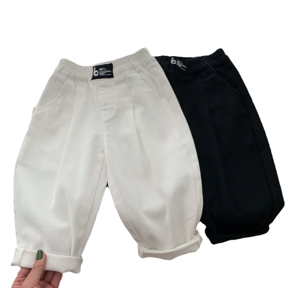 Pantalones para niños, pantalones casuales para bebés, primavera y otoño, primavera y otoño, estilo coreano para niños, pantalones callejeros, pantalones sueltos, pantalones antiguos