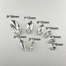 马眼白色耳朵D形爪手缝钻水钻四孔玻璃钻 钉珠针线手缝穿珠玻璃钻