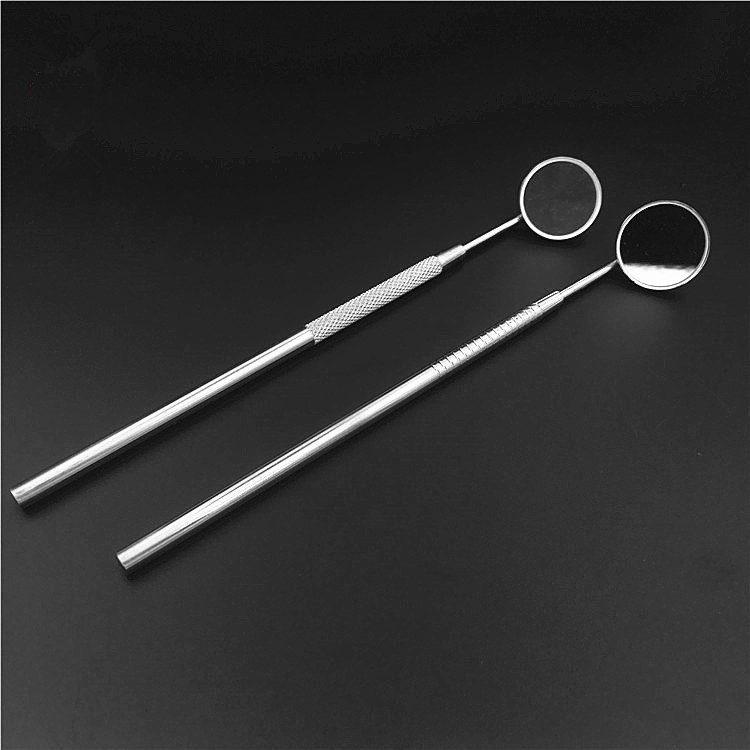 现货不锈钢牙医口腔镜 口腔护理口镜 牙科探镜牙齿材料牙医工具