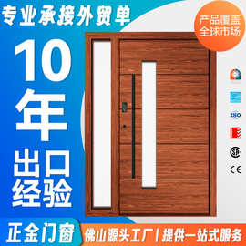 跨境出口实木门甲级防盗门入户门别墅庭院大门进户门子母门安全门