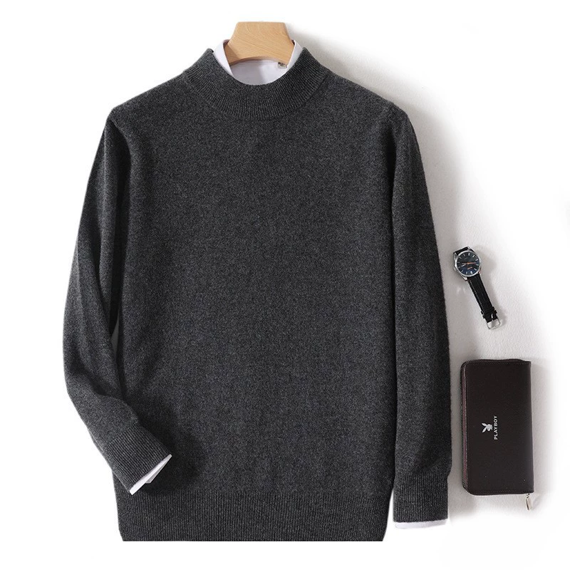 Demi-season woolen elite keep warm knitted sweater for leisure, plus size