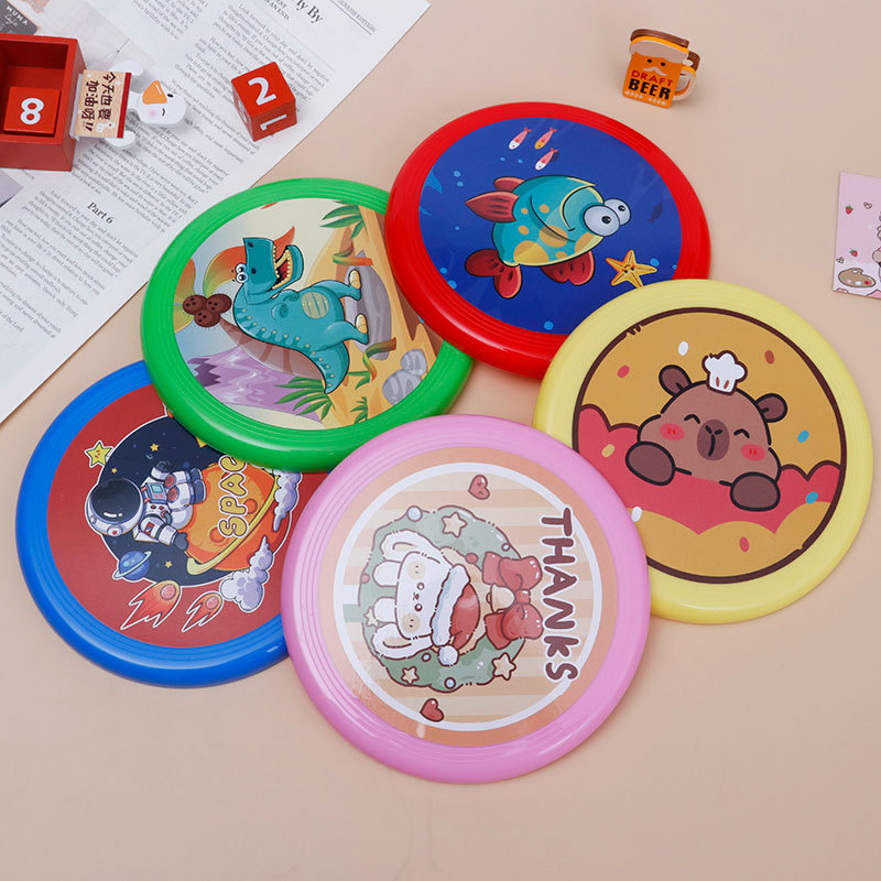 卸売漫画フリスビー子供用ソフトフリスビー プラスチックペット犬用屋外おもちゃ幼稚園用フライング|undefined