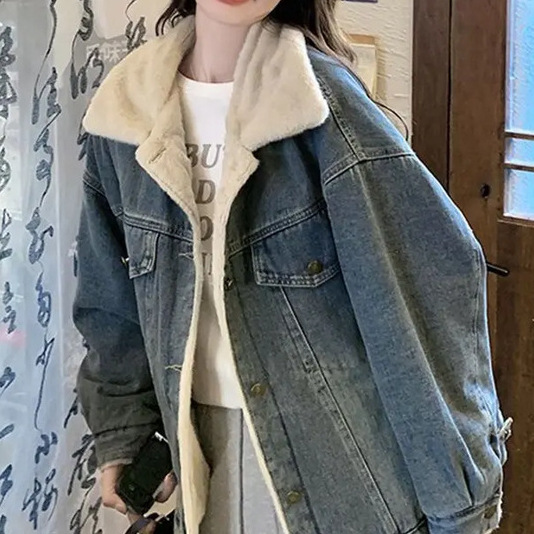 Men's and Women's 2025 Thickened Loose Short Fleece Thickened Winter Autumn Short Coat Loose Women's Other