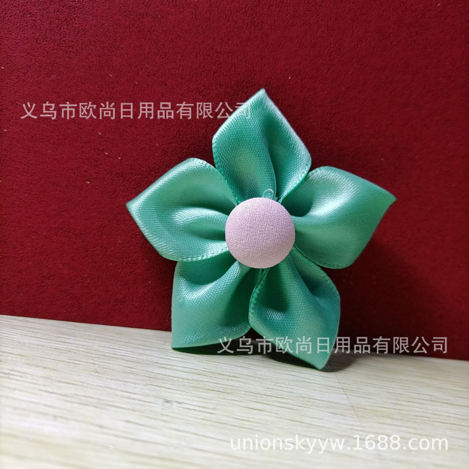 Green hairgrip handmade
