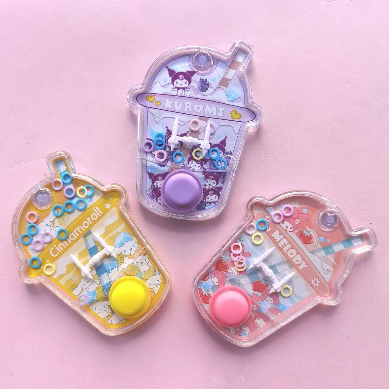 Milk Tea Cup Fun Water Machine Ring Water Machine Handheld Ring Game Machine Boys and Girls Educational Gifts Children's Toys