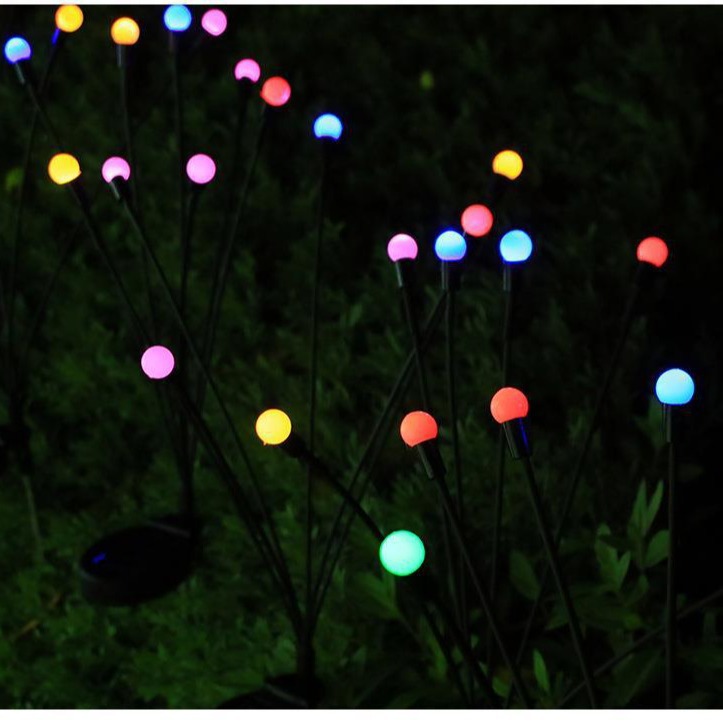 Transfronterizos LED solar luciérnagas lámpara de camping lámpara de césped luz de Navidad Halloween jardín lámpara de patio impermeable