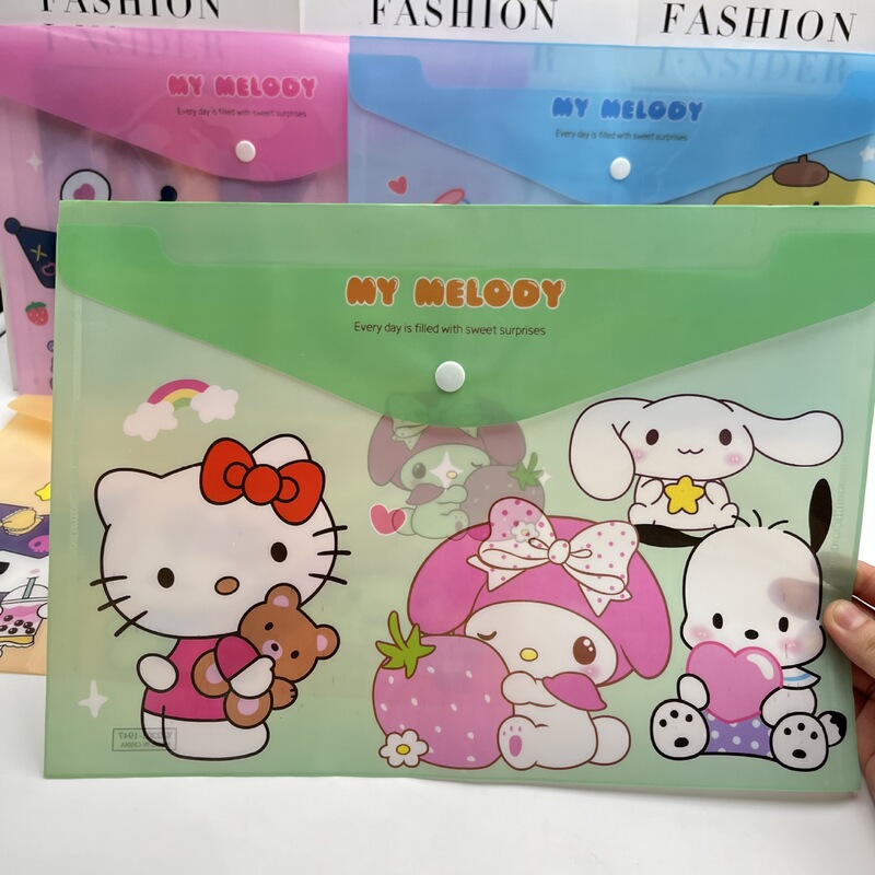 サンリオ家族a4文房具袋かわいいアニメクロミブタン犬美楽ティpvcボタン袋賞品|undefined