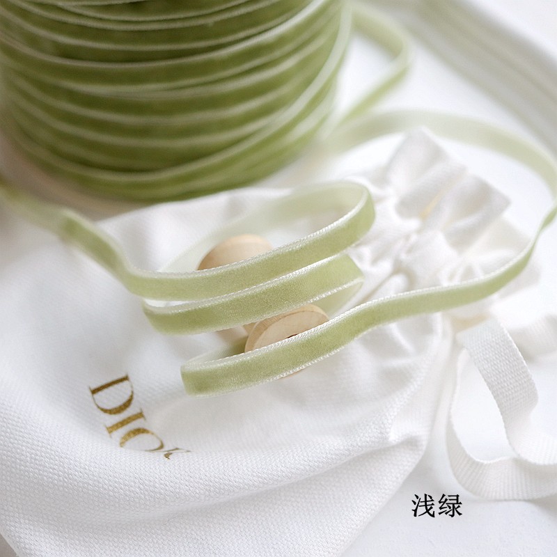 1cm/0,6 cm cinta de terciopelo de color cinta de cisne cinta de bricolaje material hecho a mano cinta cinta cinta decorativa