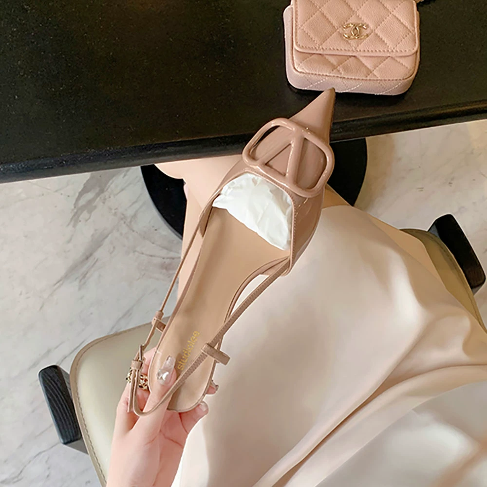 Туфли на высоком каблуке Женская 2025 Новый острый каблок с тонким каблуком