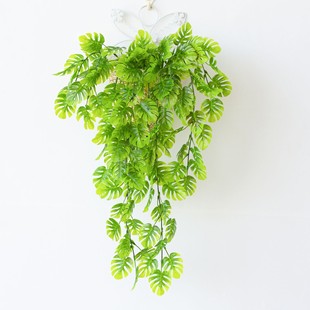 Cross-Border Simulated Artificial Plant Turtle Leaf Wall Hanging Rattan Green Leaf Decoration Indoor Ceiling Flower Vine Hanging Basket Turtle Leaf