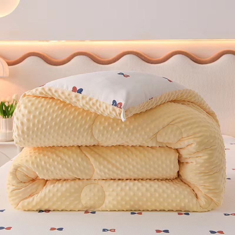 Milk velvet beanie quilt winter quilt winter quilt thickened coral fleece single student dormitory quilt core quilt Four Seasons quilt