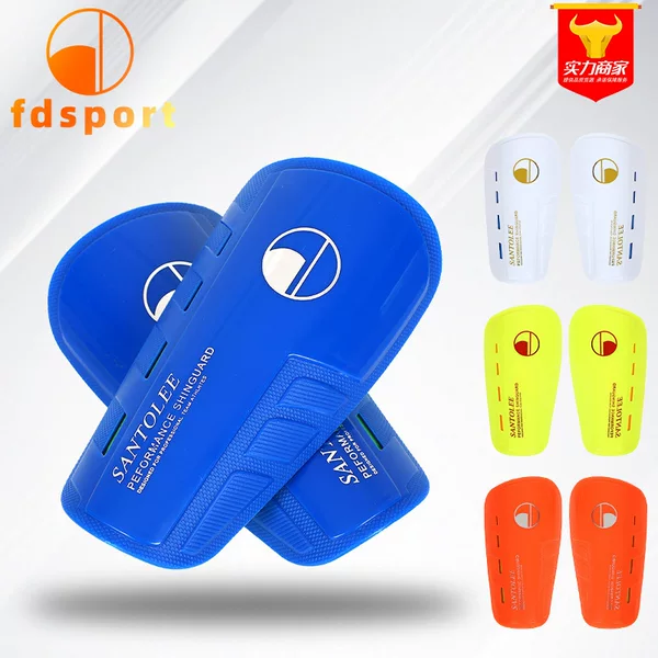 Feidian Football Shin Guards Protective Gear for Primary and Secondary School Students and Adults, Breathable Perforated Calf Socks with Insert Pads for Training and Competition